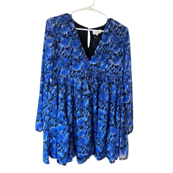 Promesa Alexandra Floral Bouquet Chiffon Bell Sleeve Romper Size Small NWT - Picture 1 of 8